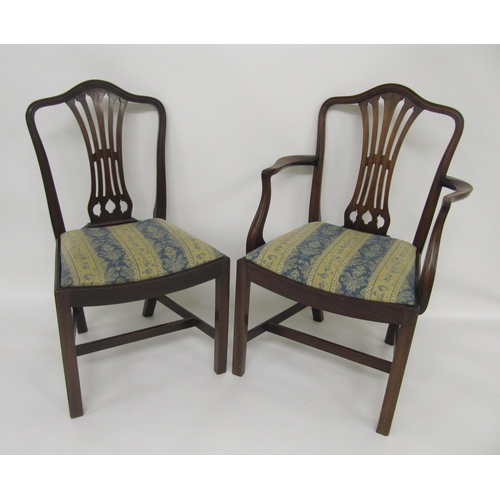 760 - A set of eight Hepplewhite style dining chairs