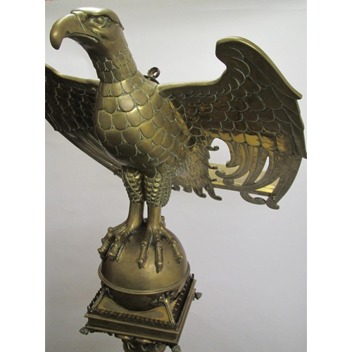 762 - A brass Puginesque ecclesiastical church lectern