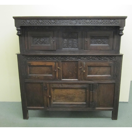 763 - A late 17th Century court cupboard circa 1681