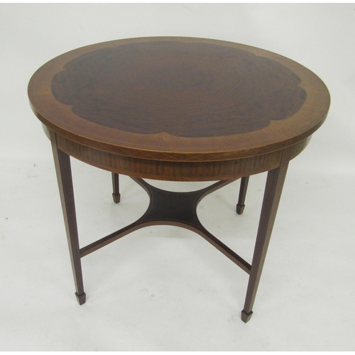 794 - An Edwardian mahogany inlaid window table