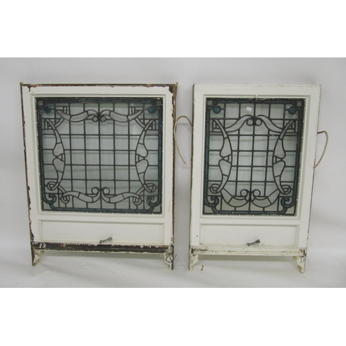 805 - Four assorted Victorian leaded and stained glass windows