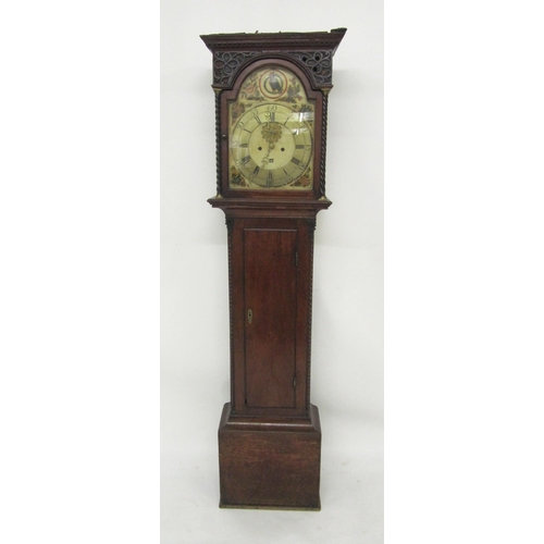 827 - A Georgian mahogany longcase clock