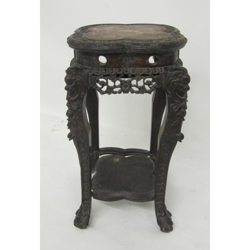 838 - A Chinese rosewood plant stand