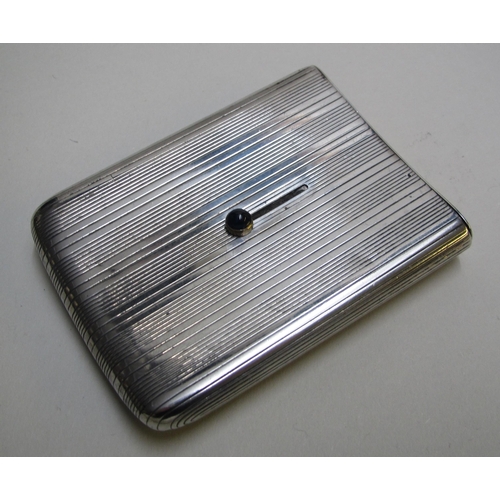 197 - A Cartier silver engine turned cigarette case