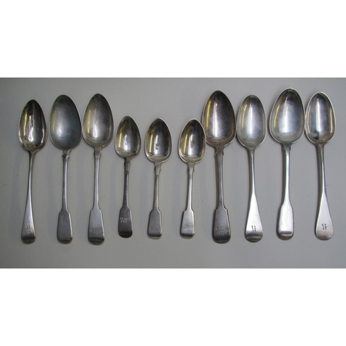 203 - A composite suite of Georgian and Victorian silver cutlery