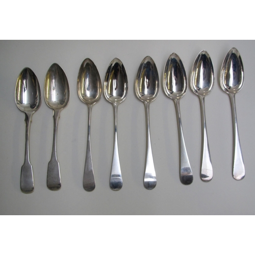 203 - A composite suite of Georgian and Victorian silver cutlery