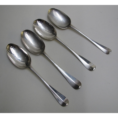 204 - Four George II and III silver spoons