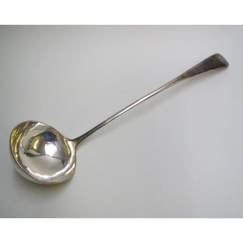 207 - A George III silver soup ladle