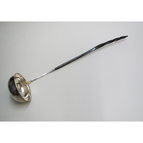 209 - A Georgian white metal toddy ladle