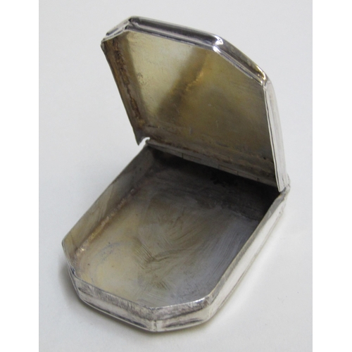 212 - A Scottish 18th century silver octagonal snuff box