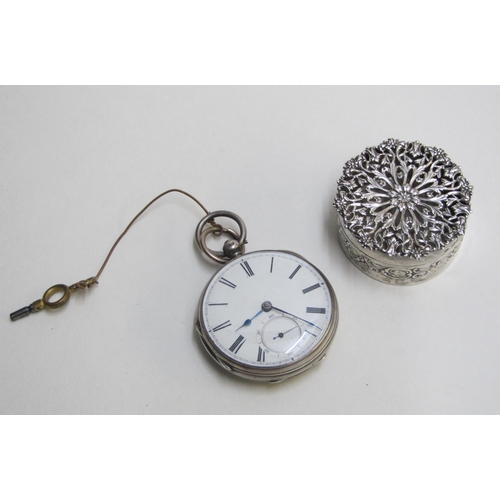 216 - A Victorian silver pocket watch