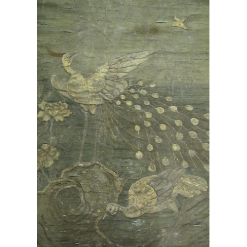 508 - A Chinese metal thread embroidered panel