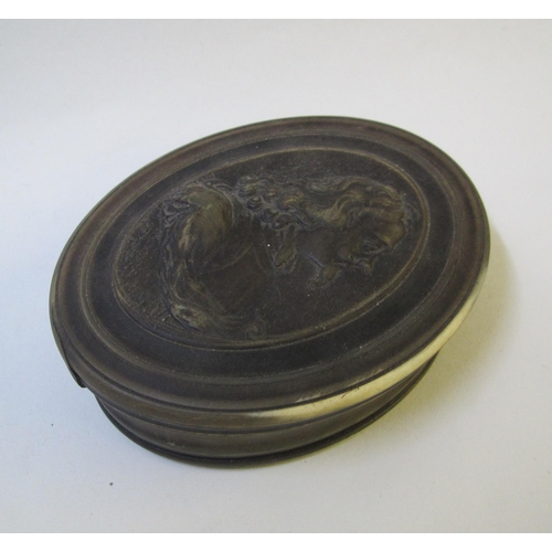 526 - John Obrisset  commemorative horn snuff box