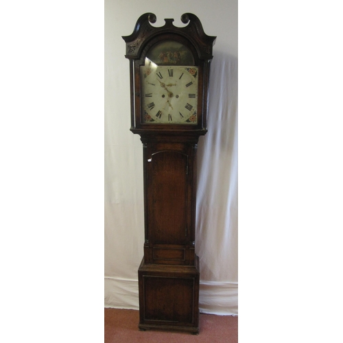 741 - A Victorian oak longcase clock