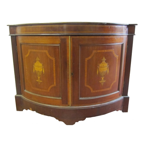 748 - A late Victorian mahogany inlaid cabinet