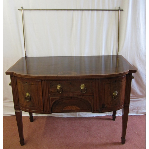 757 - A 19th century mahogany inlaid side cabinet