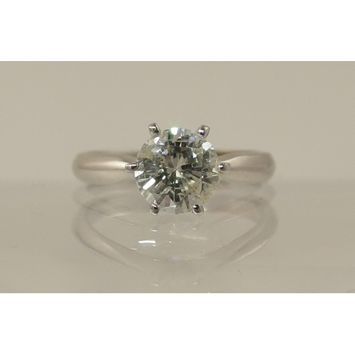 151 - An 18ct white gold diamond solitaire