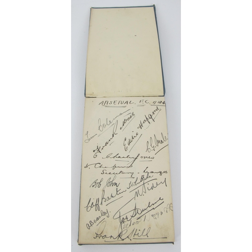 256 - A rare football autograph book circa 1930's