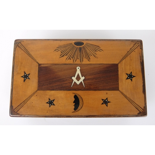 293 - A Victorian satinwood and inlaid stationery box