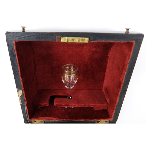 301 - A 19th Century mahogany domed decanter box