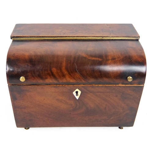 305 - A 19th Century mahogany tea caddy