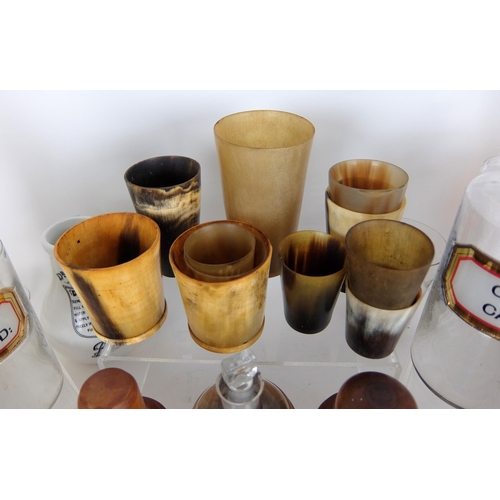 311 - A group of treen medicine bottle containers