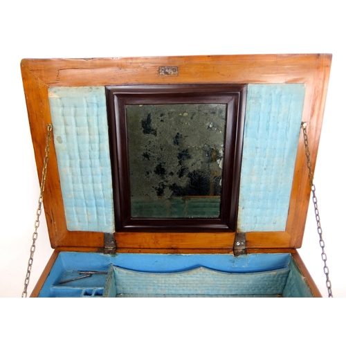 315 - A walnut oyster veneered rectangular dressing table box in the 17th Century style