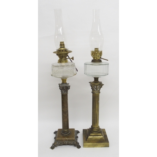 316 - A group of Edwardian table lamps