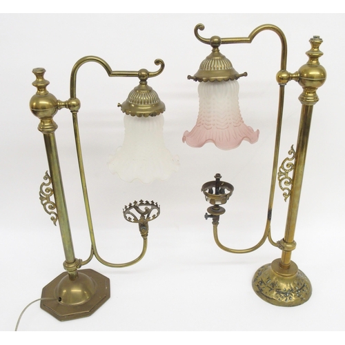 316 - A group of Edwardian table lamps