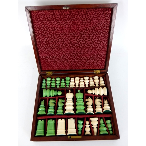 334 - An ivory chess set