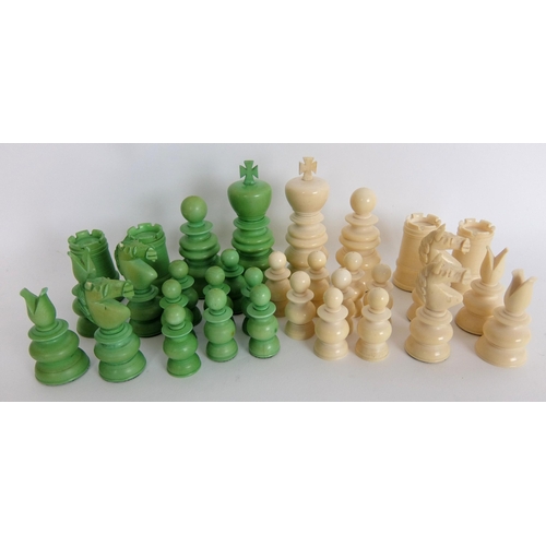 334 - An ivory chess set