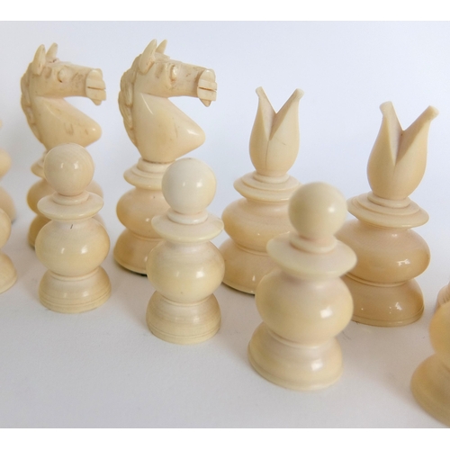 334 - An ivory chess set