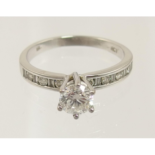 66 - An 18ct white gold diamond ring