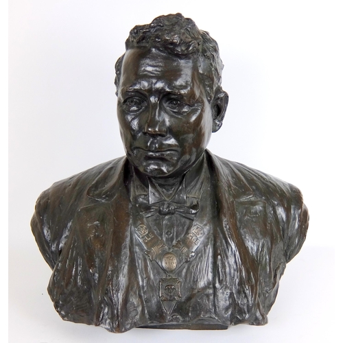 700 - BRONZE PORTRAIT BUST OF BROTHER SCHUERMANS  1922