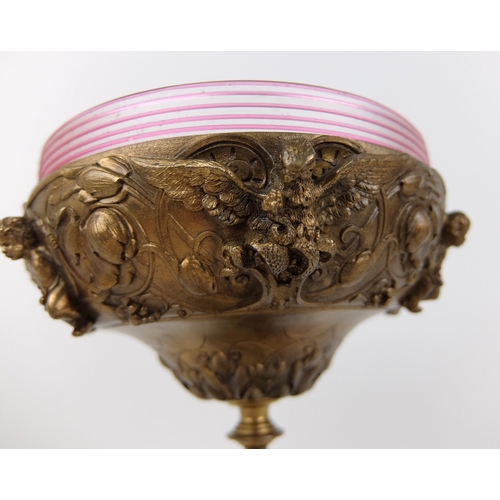 701 - A French bronze tazza