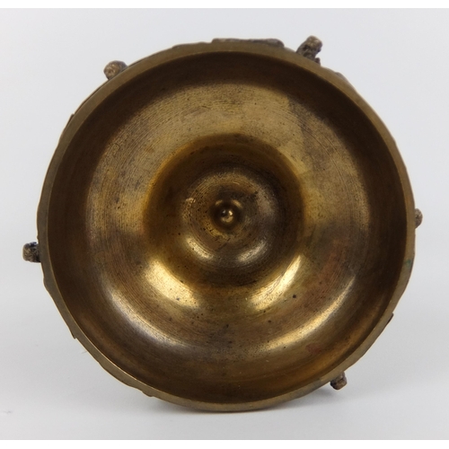 701 - A French bronze tazza