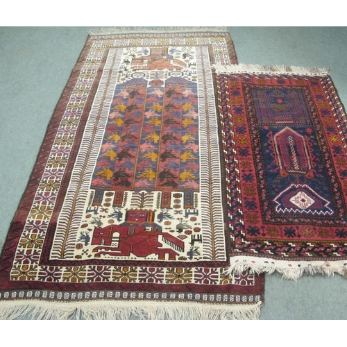 829 - A Persian floor rug (possibly tribal)