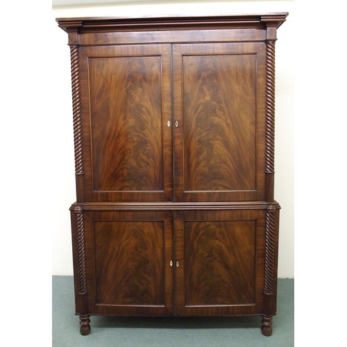 853 - A 19th Century mahogany linen press