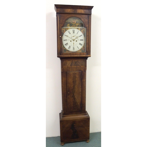 869 - A Victorian mahogany eight-day longcase clock by Ged Newlands  Kilmarnock