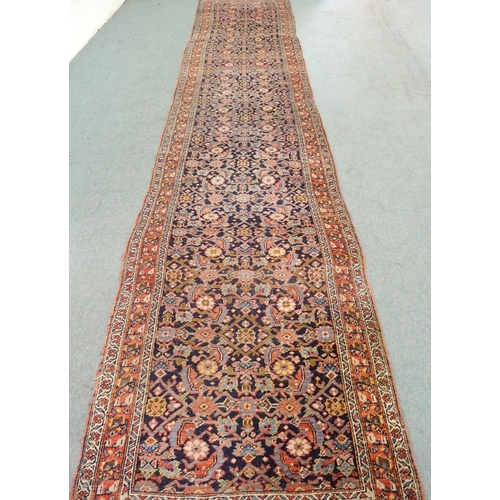 874 - A Persian Hamadan floor runner