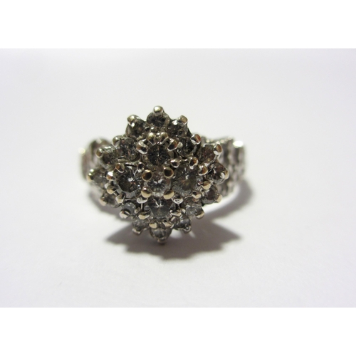 109 - A diamond cluster ring