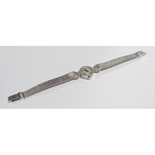 122A - A lady's diamond wrist watch by Hefik