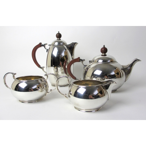 159 - A four piece silver tea service