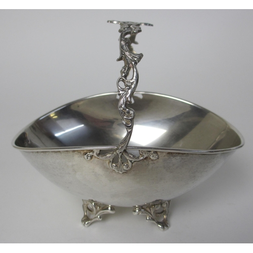 167 - A Continental white metal bowl