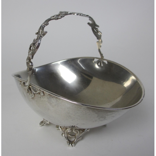 167 - A Continental white metal bowl