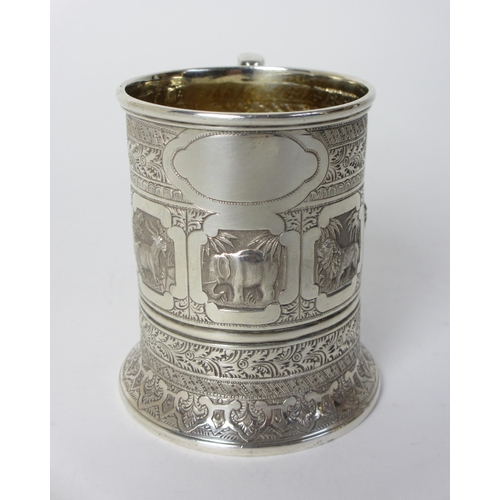 171 - A Victorian silver tankard