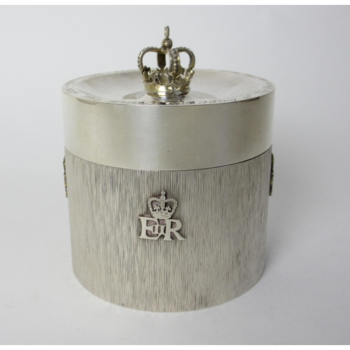 172 - A silver Elizabeth II commemorative box