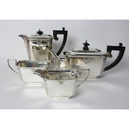 173 - A four piece silver tea service