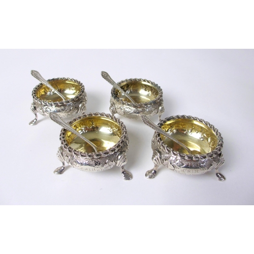 181 - A set of four silver salts