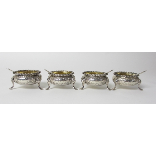 181 - A set of four silver salts